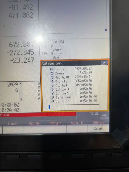 FRONTİER MCV 1166 CNC DİK İŞLEME MERKEZİ