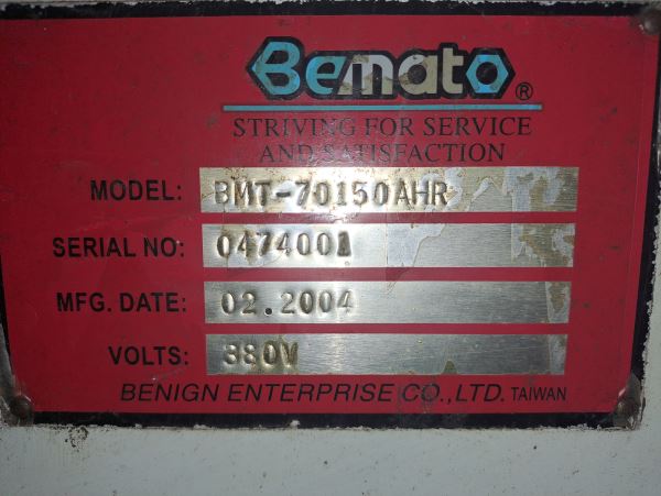 BEMATO BMT 70150 Yüzey Taşlama