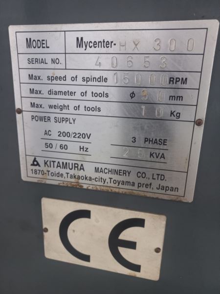 KİTAMURA MYCENTER HX300 2001 MODEL CNC YATAY İŞLEME MERKEZİ