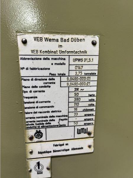 WMW ALMAN UPWS 40 TON AÇILI RİNG OVALAMA