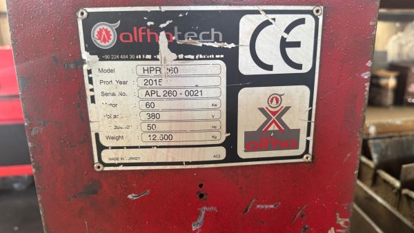 ALFATEK 3x12 m 260 AMPER PLAZMA KESİM