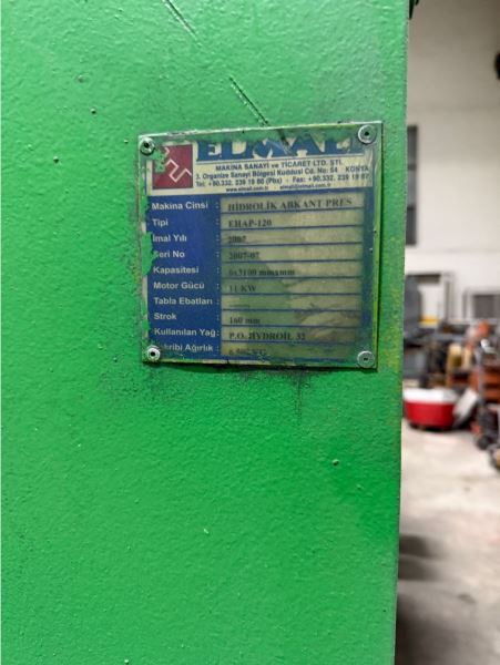 Elmalı 3 Metre 120 Ton Abkant Pres