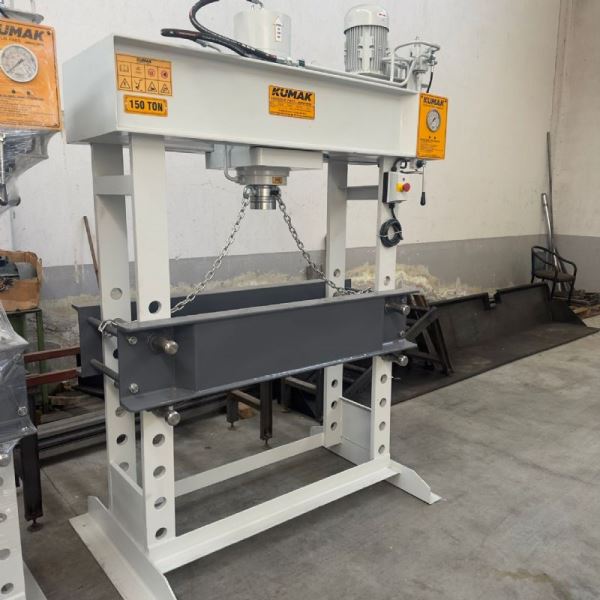 KUMAK MARKA 150 TON GEZER PİSTONLU SIFIR HİDROLİK ATÖLYE PRESİ