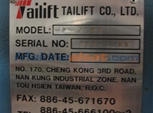 Tailift HP-2500 Hidrolik Tarretli Punch Pres