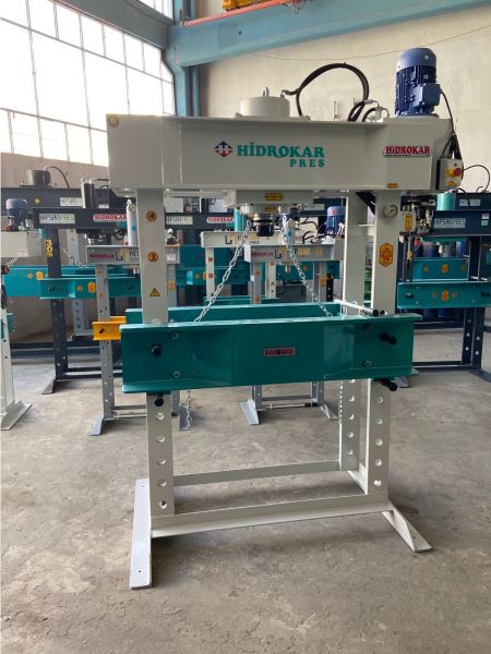 120 TON KOLLU MOTORLU GEZER PİSTON HİDROLİK ATÖLYE PRESİ