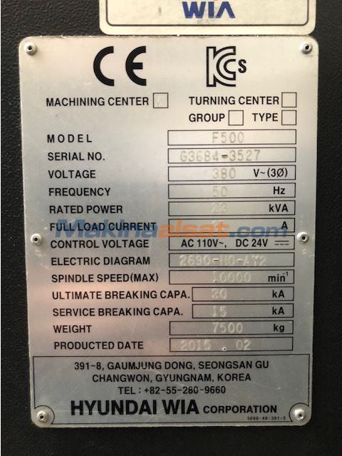 HYUNDAI WIA F500 CNC DİK İŞLEME
