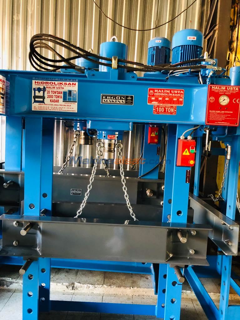 HİDROLİKSAN HALİM USTA 100 TON KOLLU MOTORLU GEZER PRES