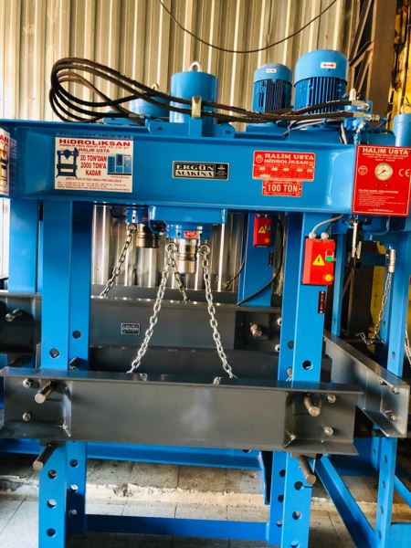 HİDROLİKSAN HALİM USTA 100 TON KOLLU MOTORLU GEZER PRES