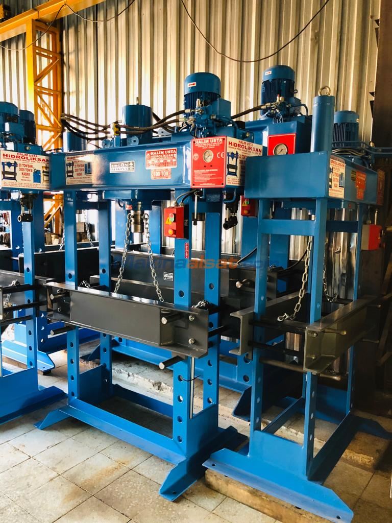 HİDROLİKSAN HALİM USTA 100 TON KOLLU MOTORLU GEZER PRES