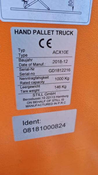 STİL MARKA 1 TON AKÜLÜ MAKASLI TRANSPALET