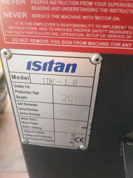 ISITAN IDK 1,8 PNOMATİK ÜST BASKILI DAİRE MAKASI