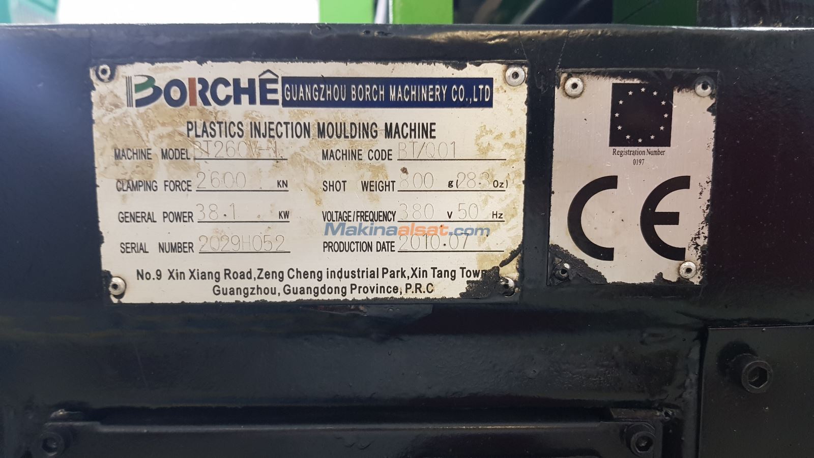 Borche 260 Ton Plastik Enjeksiyon