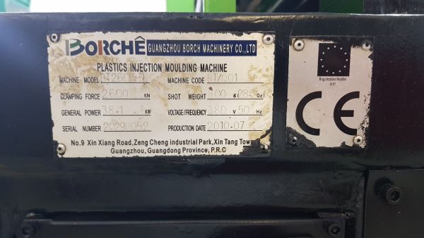 Borche 260 Ton Plastik Enjeksiyon
