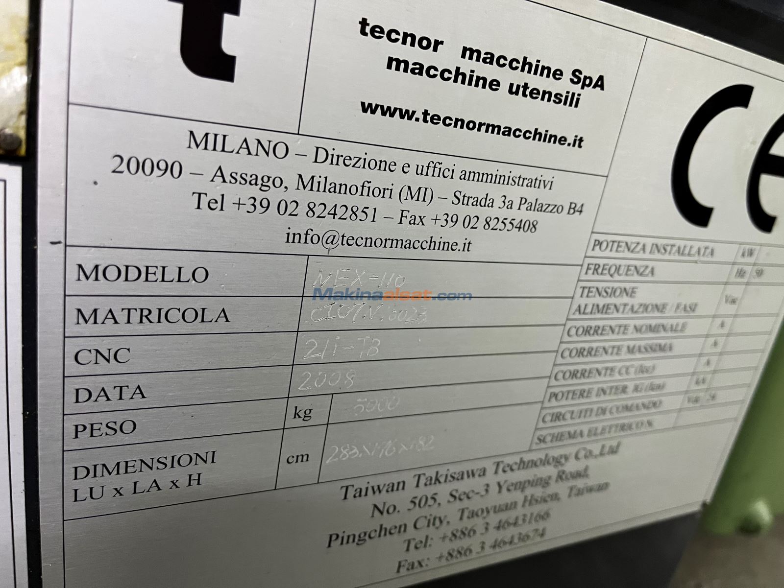 TAKISAWA NEX110 10 İNÇ 2010 MODEL CNC TORNA