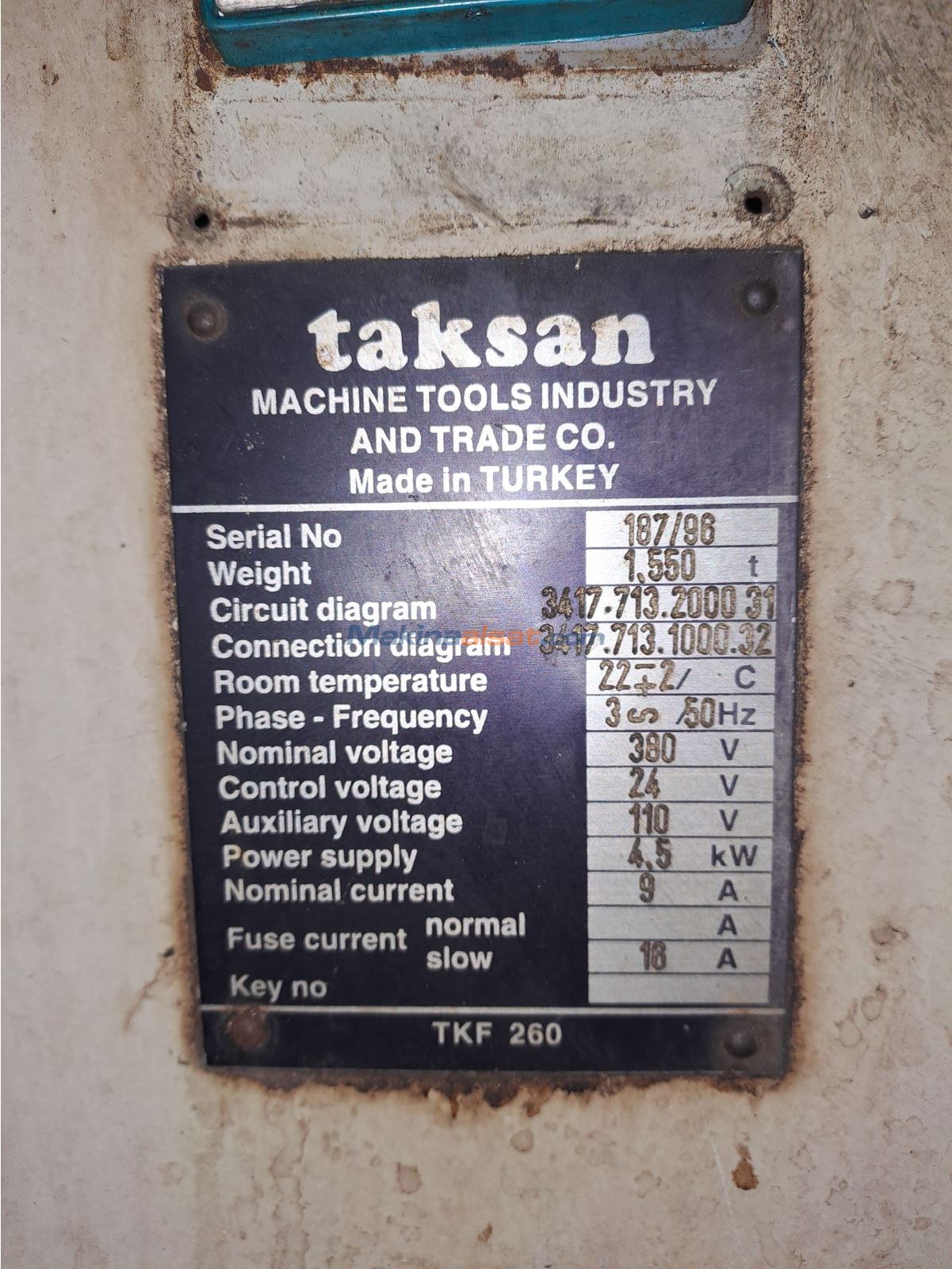 TLF 260 TAKSAN 4 NUMARA Freze