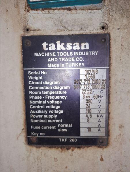 TLF 260 TAKSAN 4 NUMARA Freze