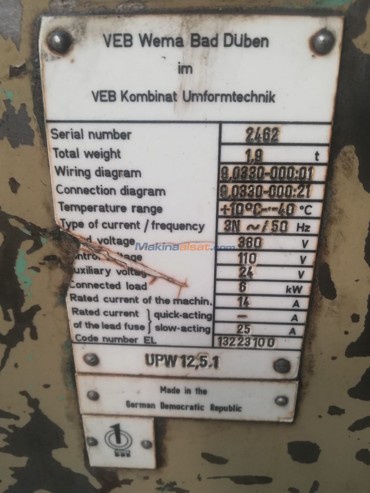 Alman Umo UPW 12,5.1 Ovalama