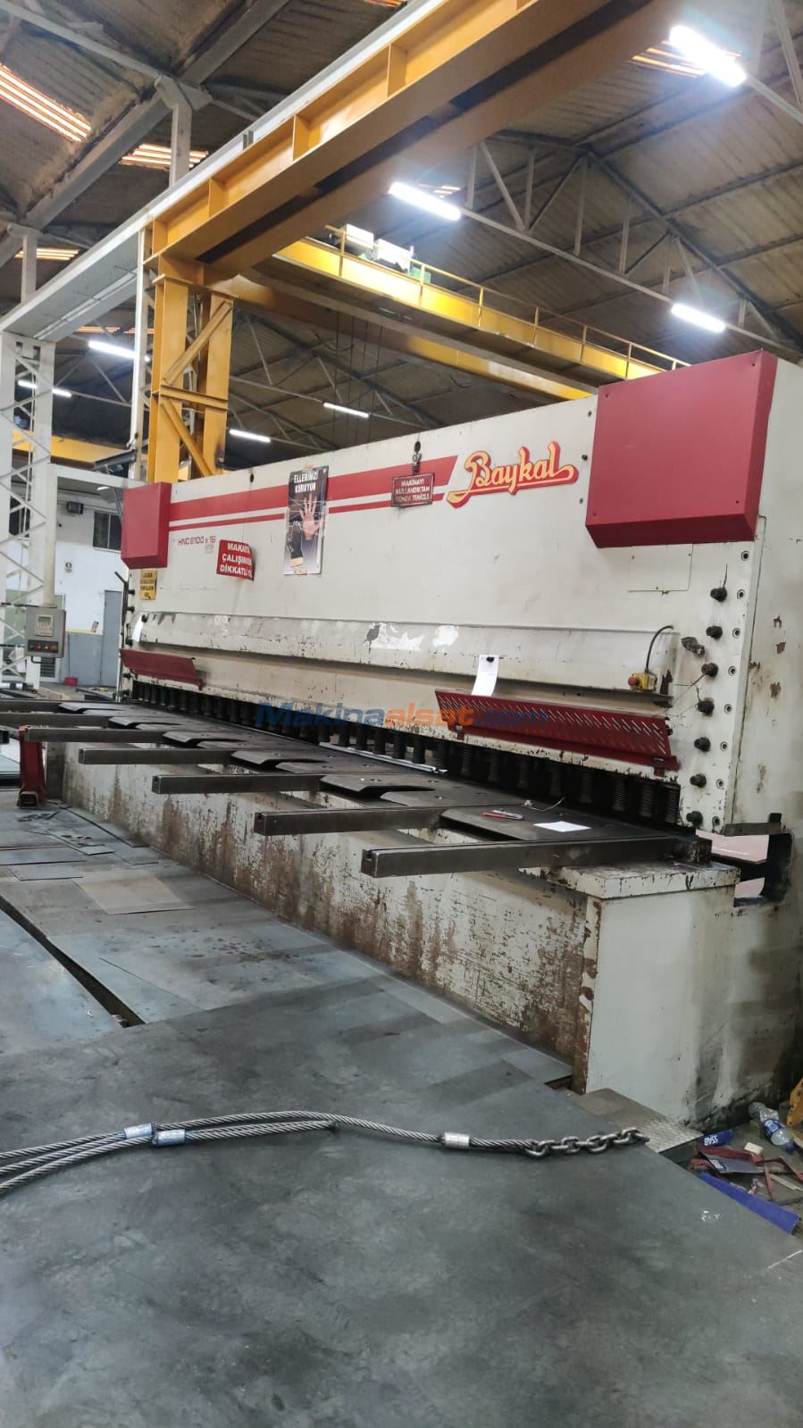 Baykal 6 metre 16 mm Hidrolik Giyotin Makas