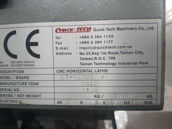 Quciktech DT 42 DUO Cnc Otomat Torna