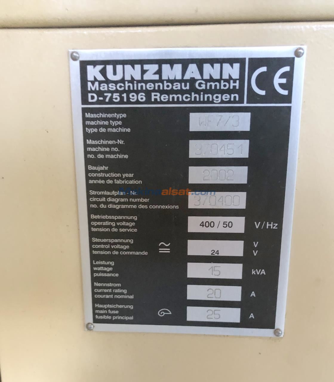 KUNZMANN WF 7/3 CNC Freze