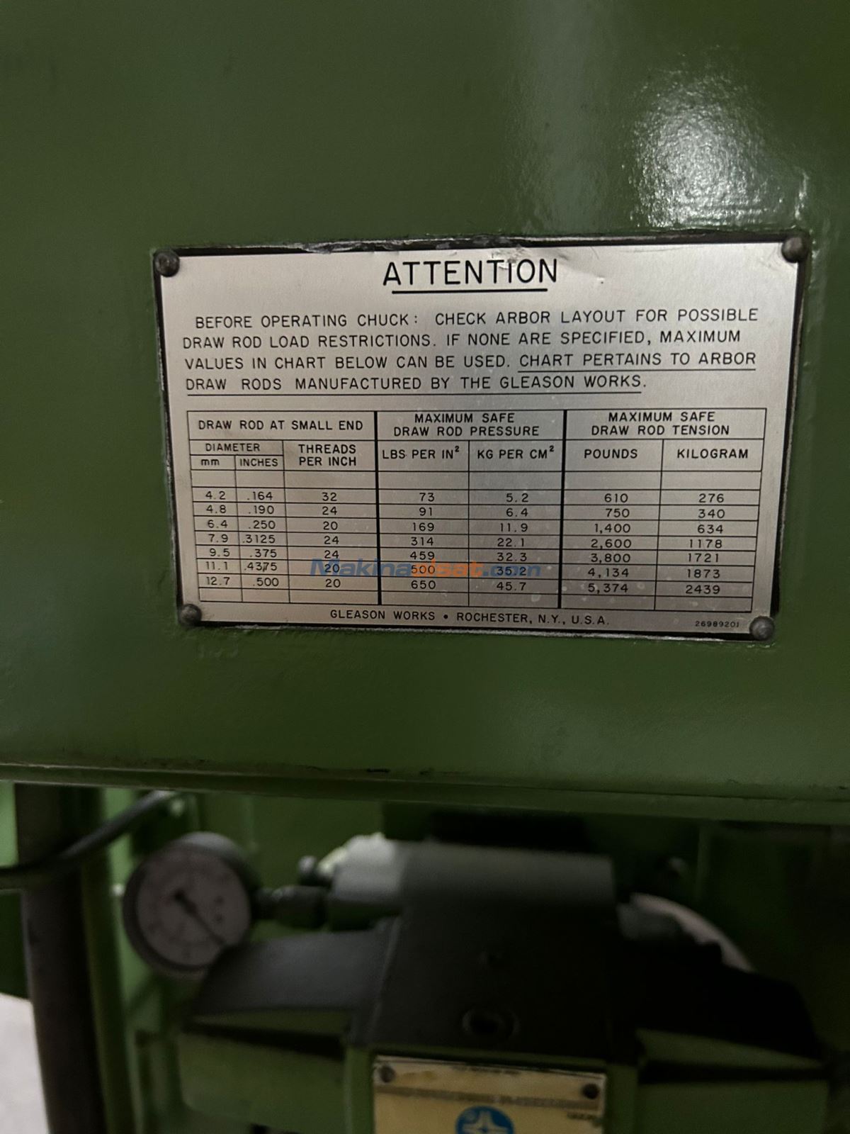 Gleason 726 Ayna Mahruti Dişli Açma