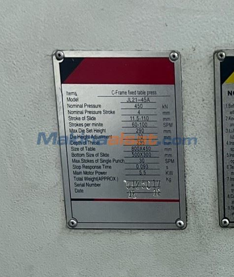 Powermac 45 Ton 8 Kızaklı Hava Kavramalı Pres