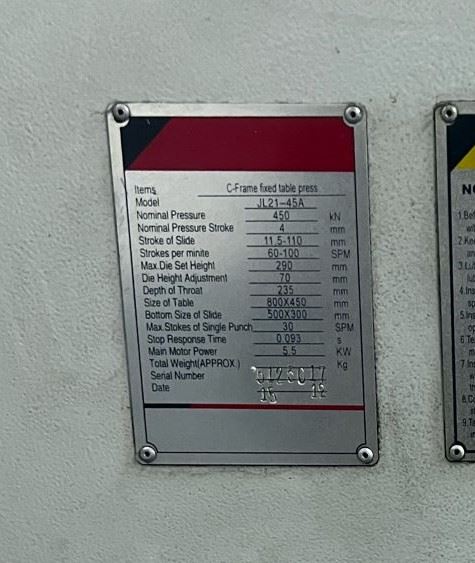 Powermac 45 Ton 8 Kızaklı Hava Kavramalı Pres
