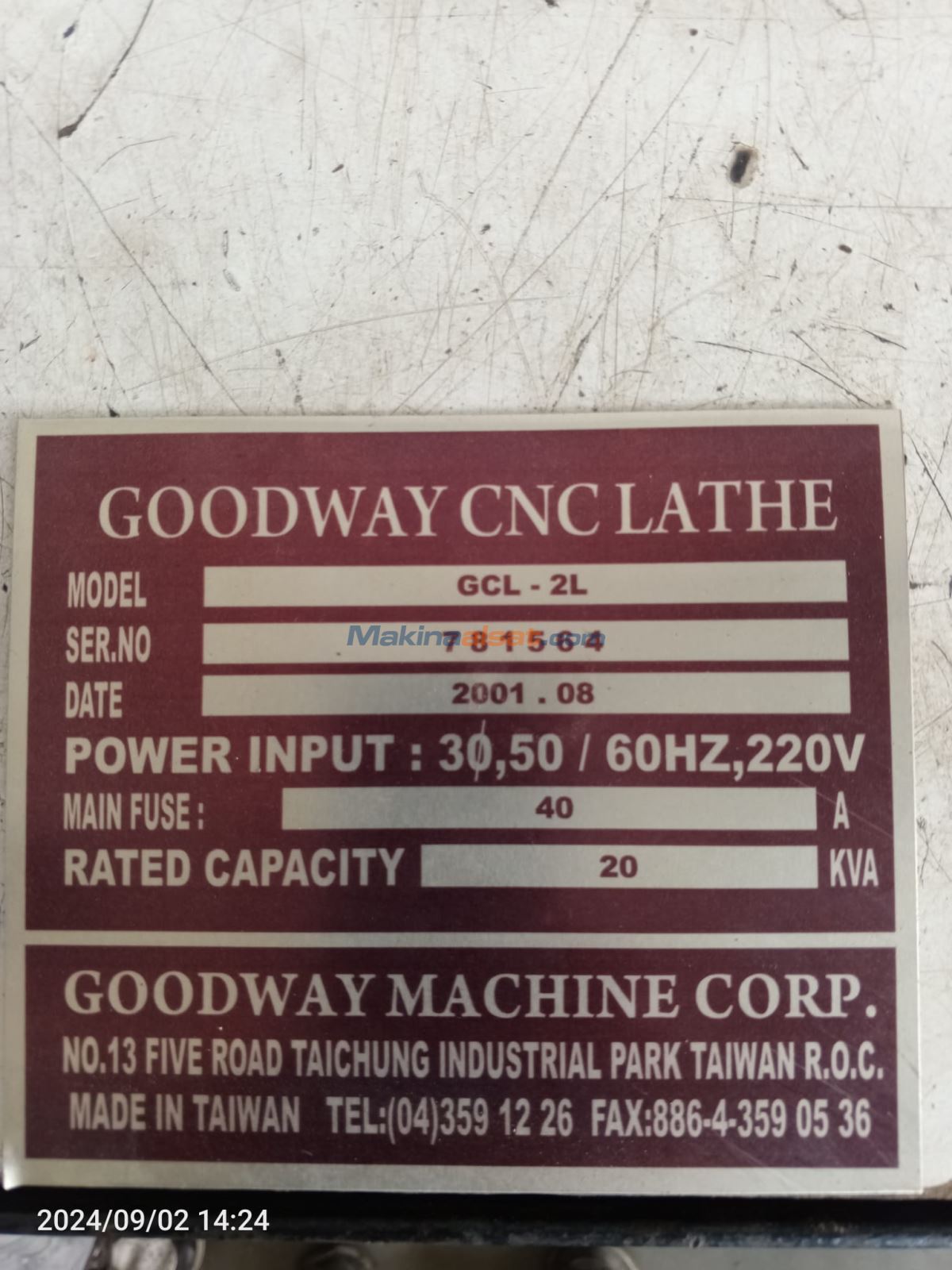 Goodway GCL-2L CNC TORNA