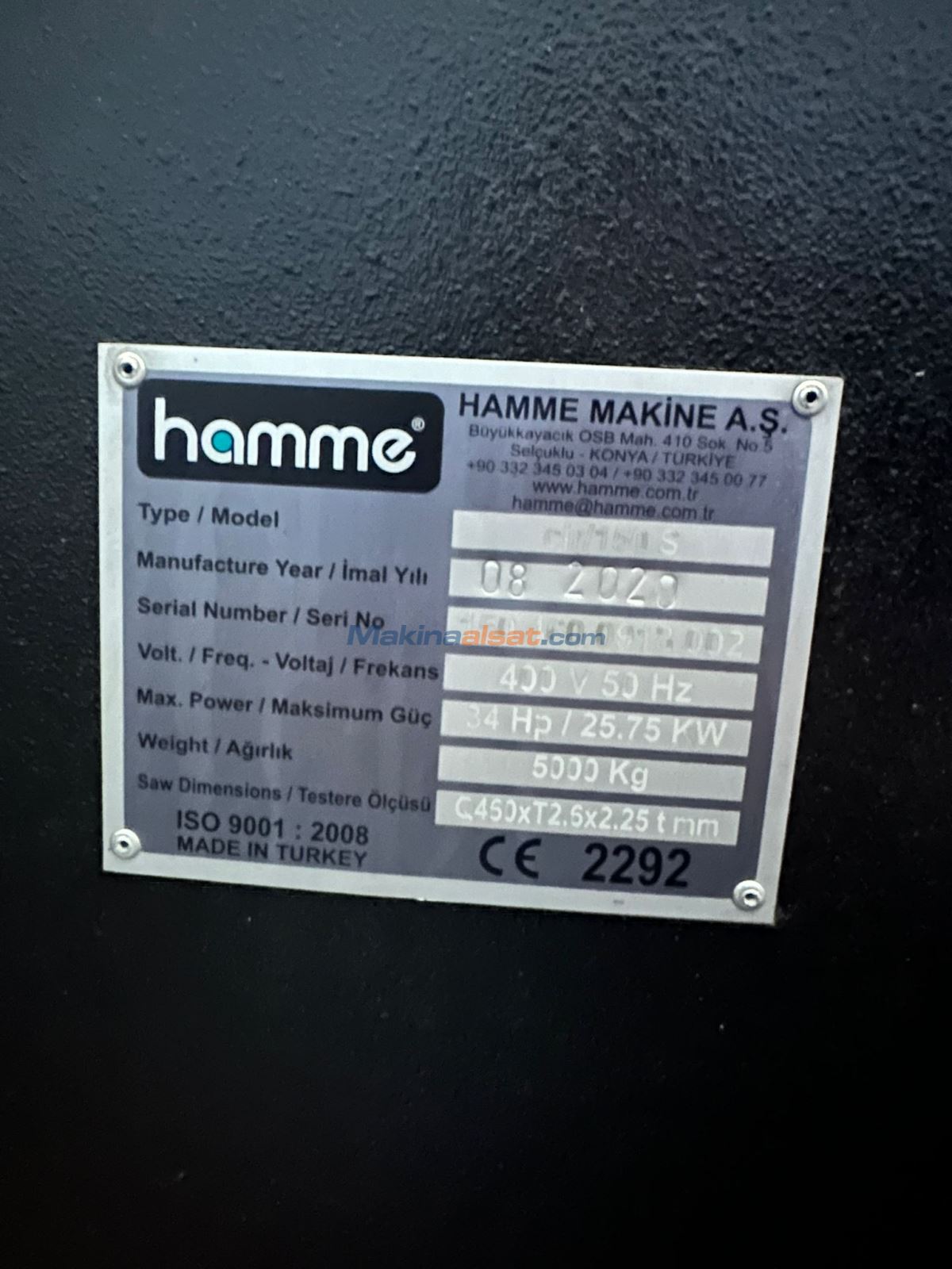 HAMME CR / 150 S DAİRE TESTERE