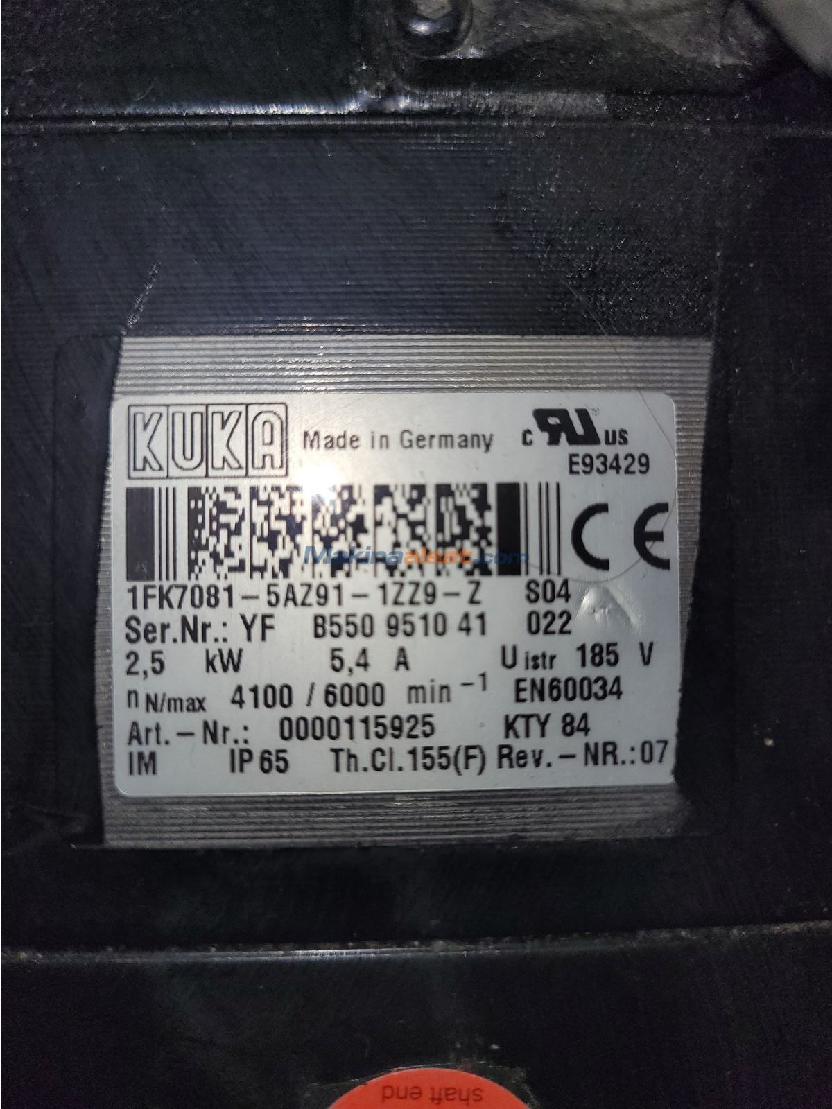 KUKA SERVO-1FK7081-5AZ91-1ZZ9-Z S04