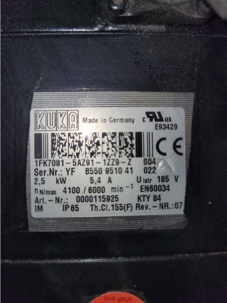 KUKA SERVO-1FK7081-5AZ91-1ZZ9-Z S04