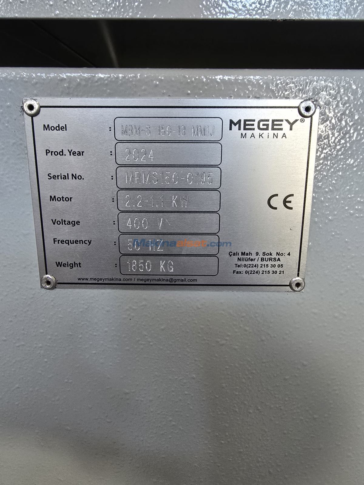 MEGEY 1300 x 8 MM MOTORLU SİLİNDİR