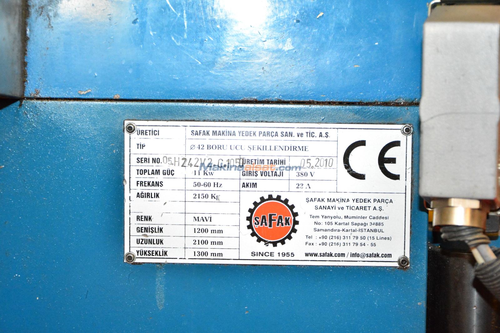 ŞAFAK MARKA 42 ÇAP BORU UCU ŞEKİLLENDİRME