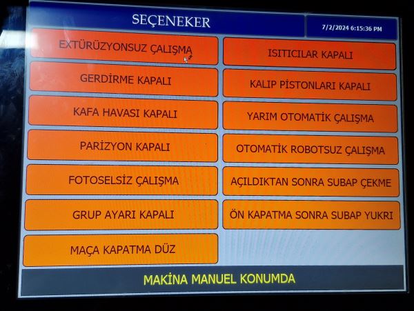 Özgür Makina 4 kg lık Akümülatör Kafa Plastik Şişirme