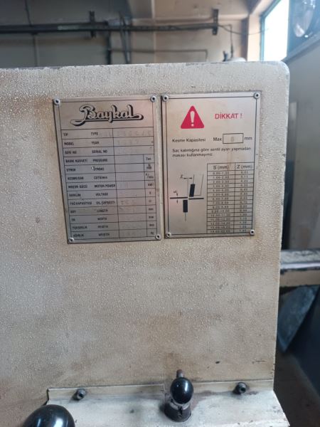 Baykal HGL 2600/6 Hidrolik Giyotin