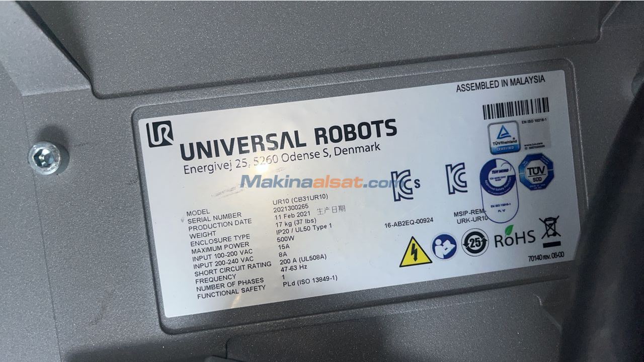 UNIVERSAL UR10 - MODEL YILI 2021 - KOLABORATİF ROBOT / COBOT