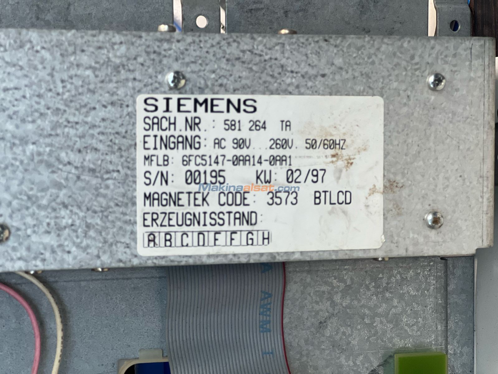 SIEMENS 6FC5103-0AB03-0AA2 OPERATÖR PANEL SINUMERIK  840C/840CE
