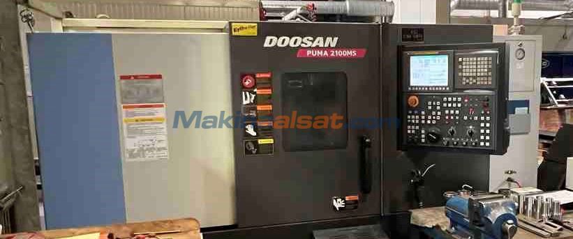 DOOSAN  PUMA  2100 MS  10.inc. Çift Ayna / 2 x C-eksen + B-eksen- Sürücülü CNC Torna