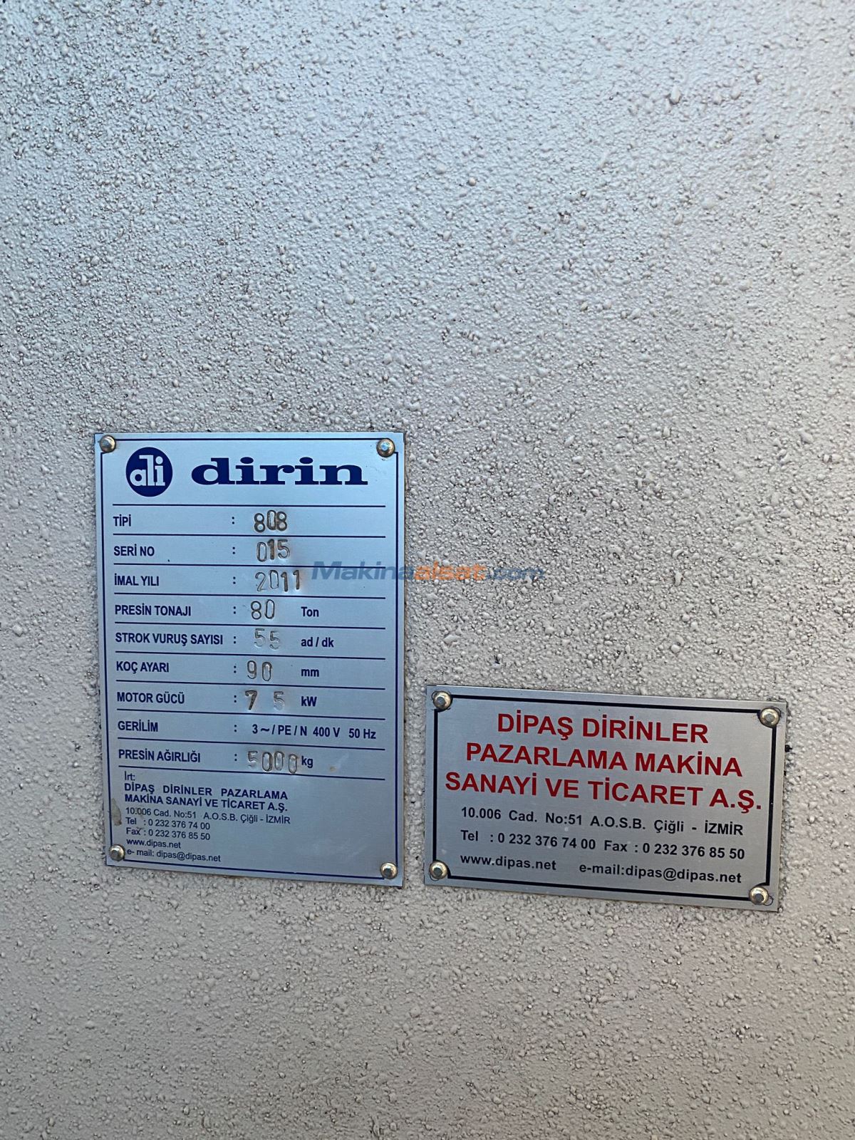 80 Ton Eksantrik Pres