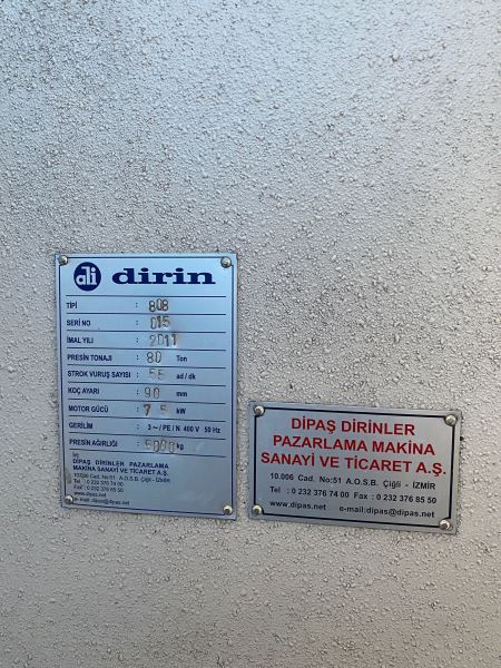 80 Ton Eksantrik Pres