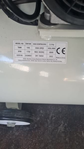 MY TOL 100 Litre SESSİZ YAĞSIZ KOMPRESÖR