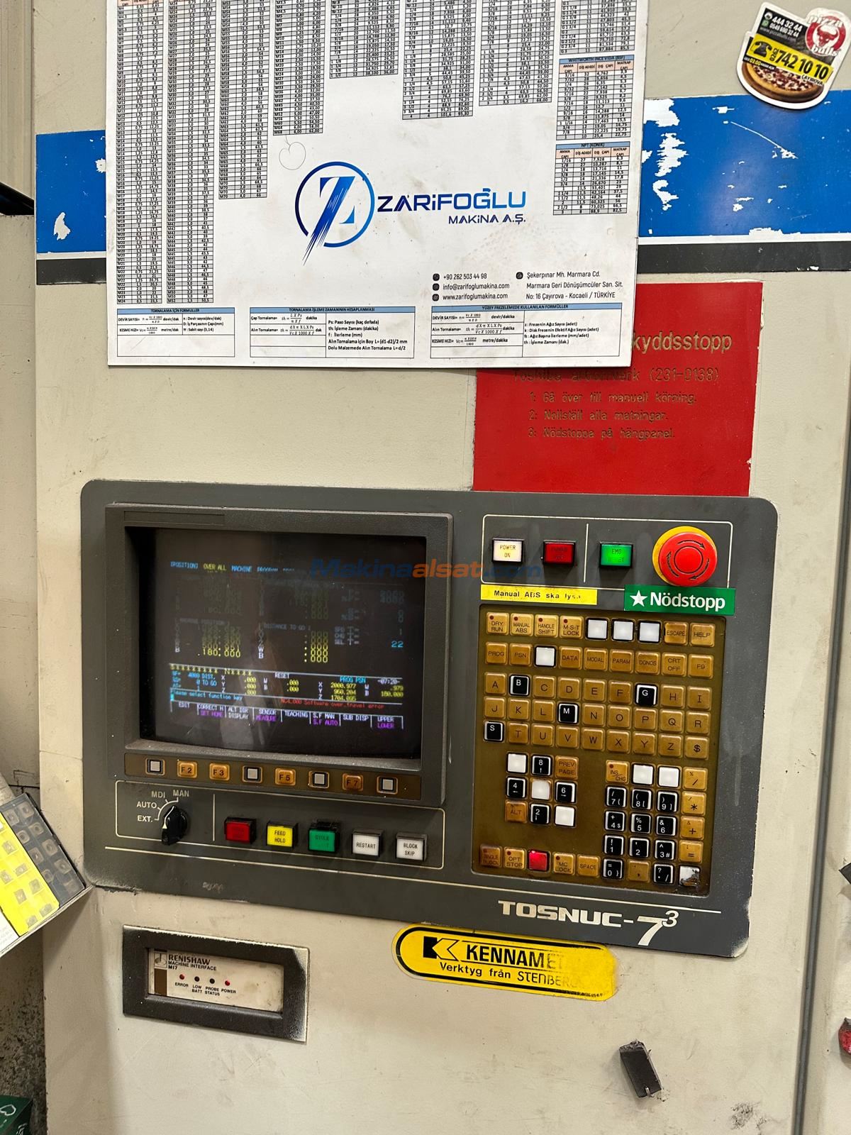 X 2000 Y 1500 Z 2000 W500 MİL ÇAPI 115 CNC BORWERK
