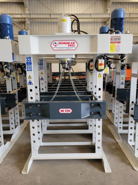 80 TON MOTORLU KOLLU GEZER PİSTON ATÖLYE PRESİ