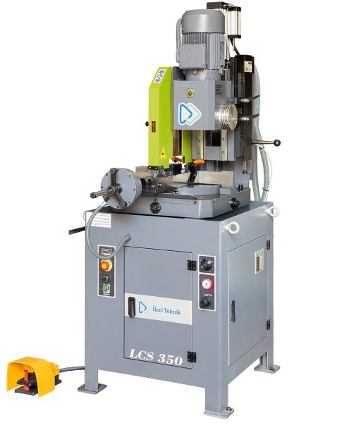 İLERİ TEKNİK LCS 350 - DİKEY LİNEER KIZAKLI YARI OTO. DAİRE TESTERE MAKİNASI