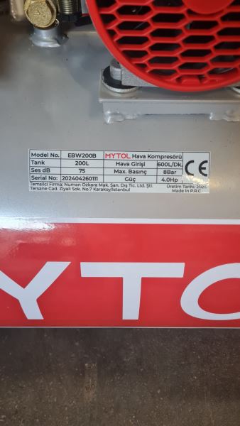 MY TOL 200 LİTRE SESSİZ KOMPRESÖR