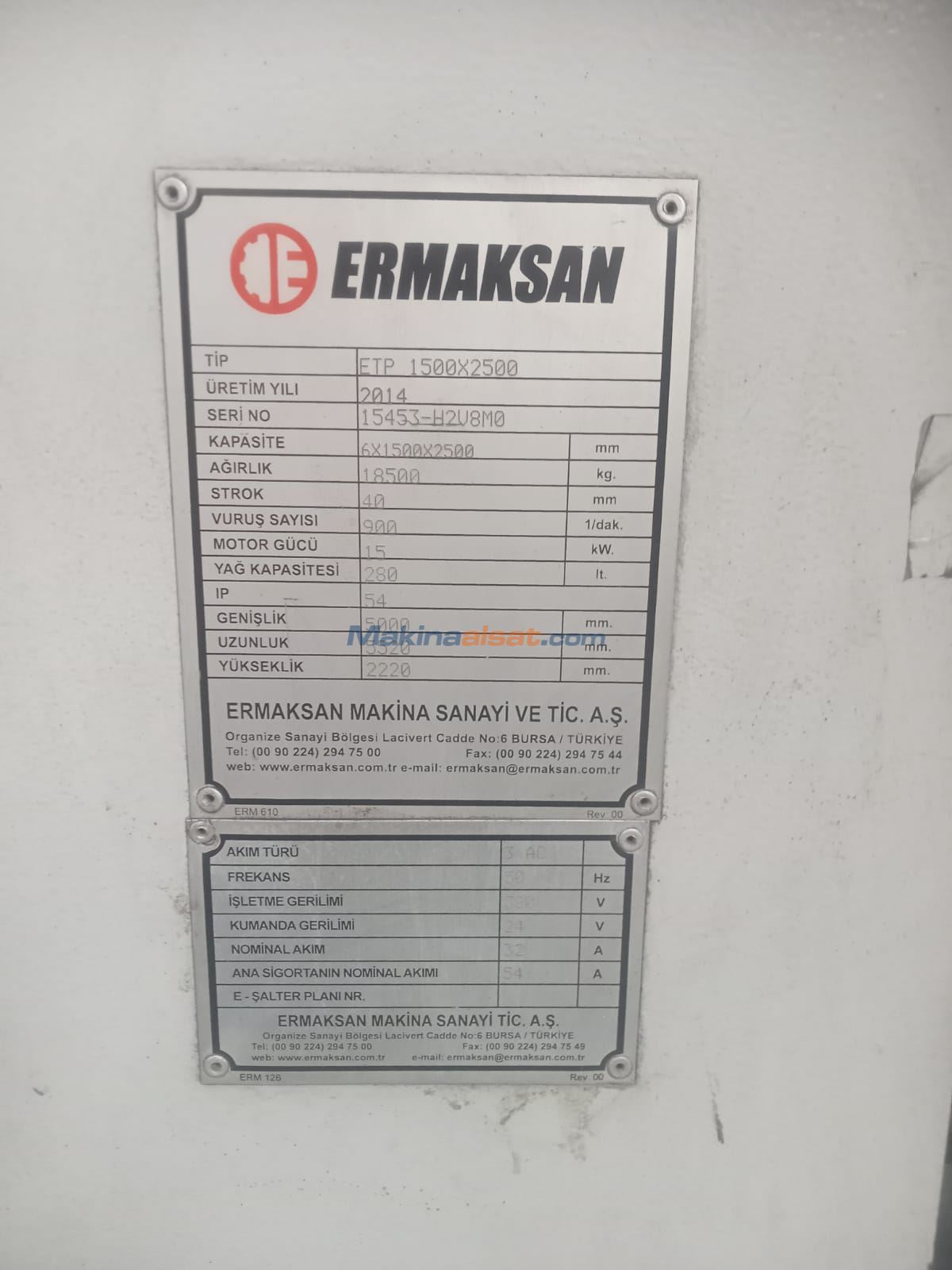Ermaksan ETP 25 -30 PUNCH PRES