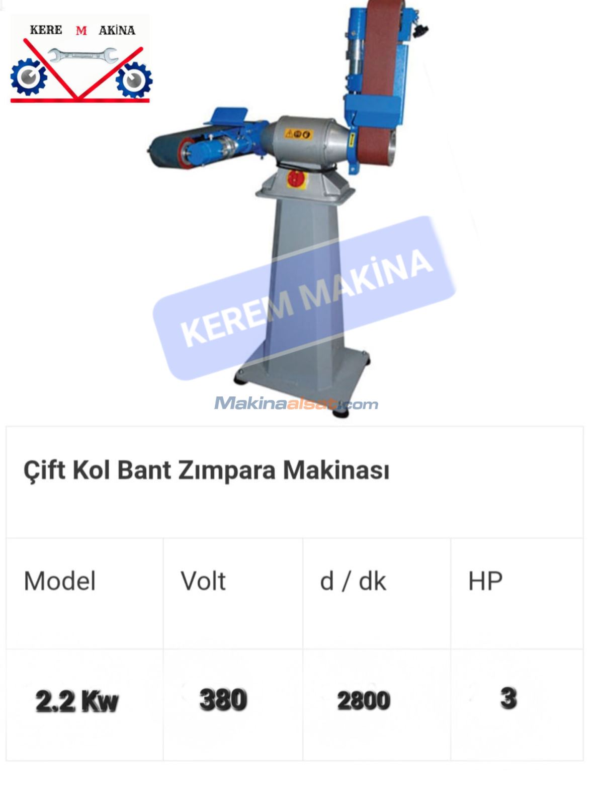 ÇİFT KOL BANT ZIMPARA