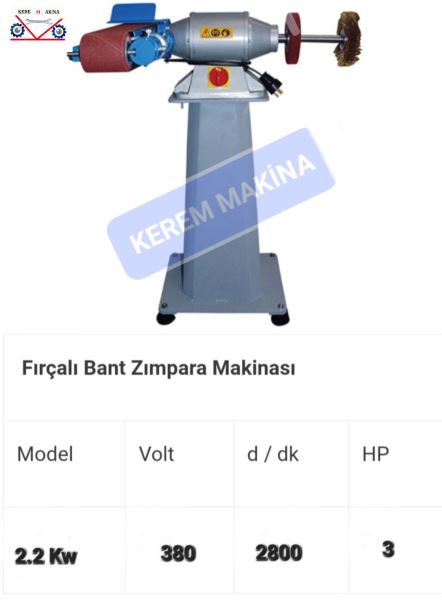 3 HP FIRÇALI BANT ZIMPARA