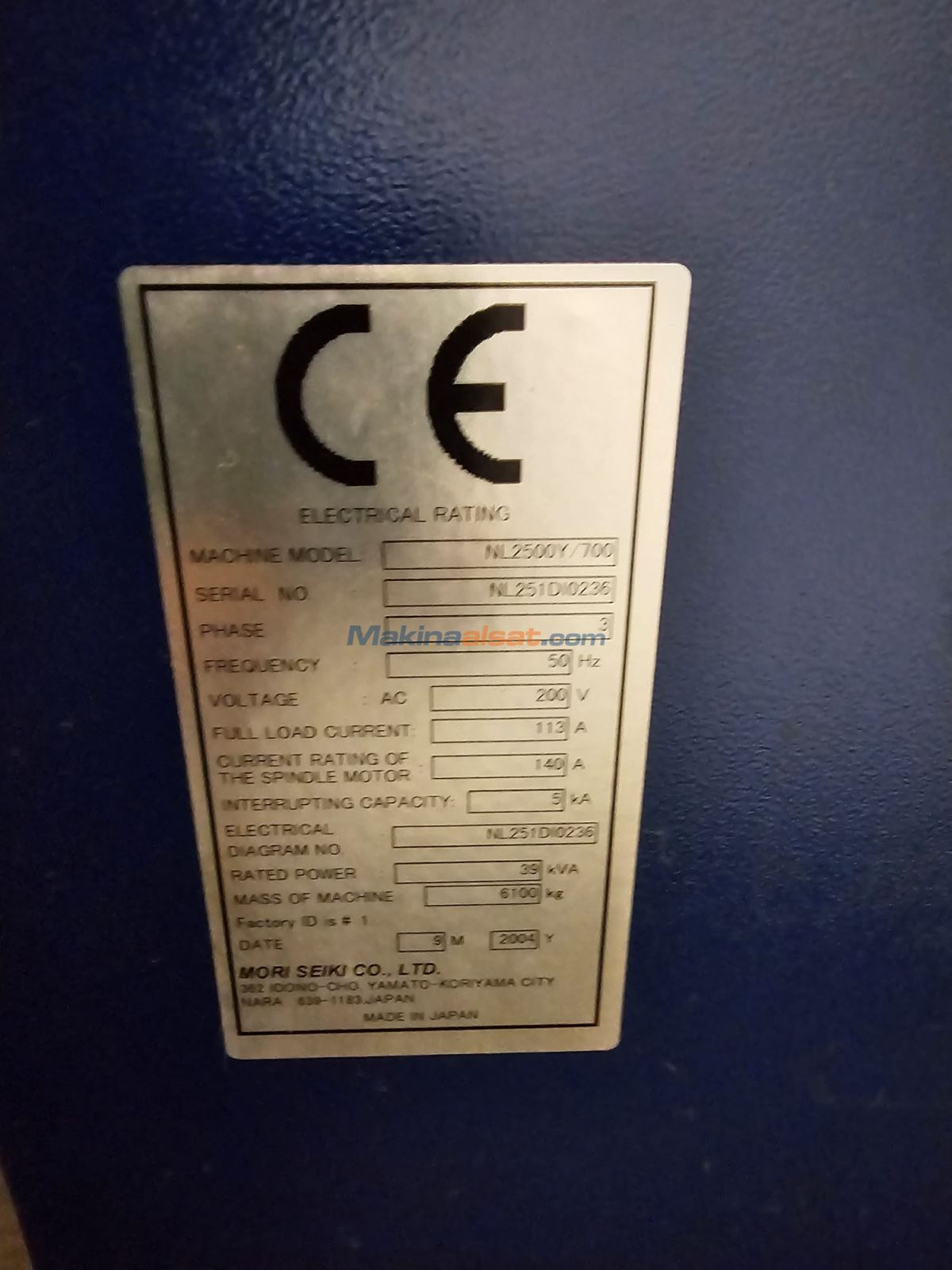 Satılık ikinci el MORİ SEİKİ MARKA C VE Y EKSENLİ CNC TORNA CNC