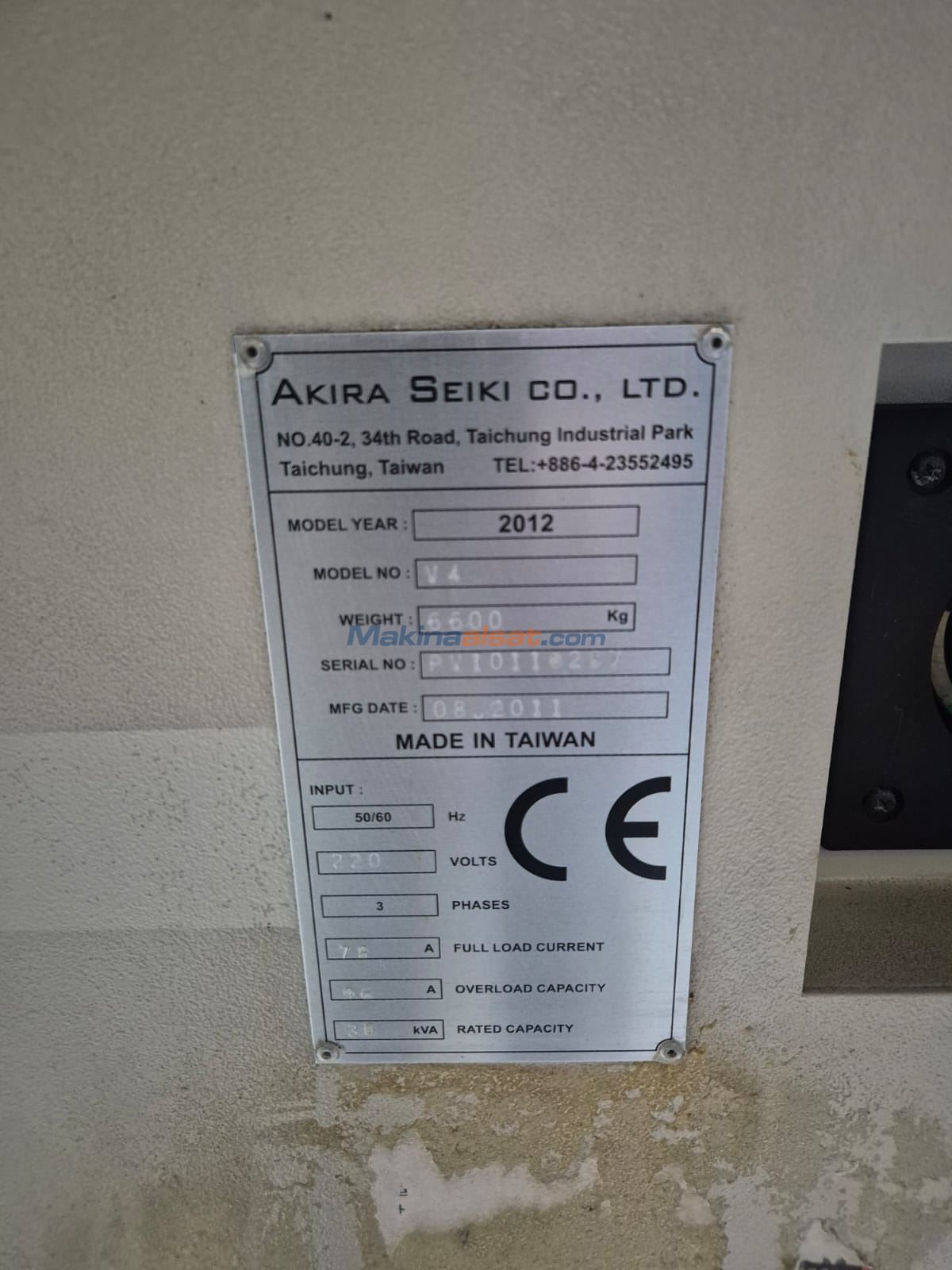 AKIRA SEIKI V4 2012 MODEL CNC Dik İşlem